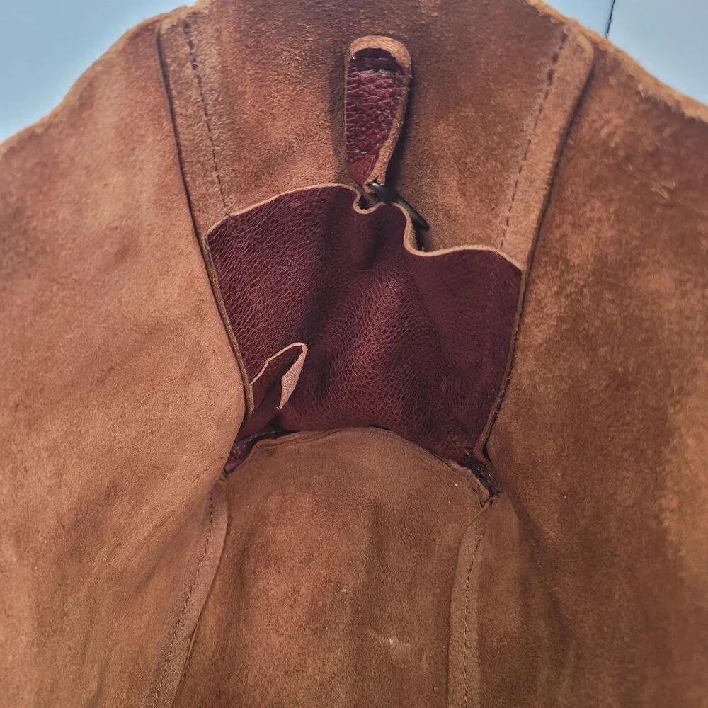 Portland Leather Co Women's Brown Leather Crossbody Bag - Picture 9 of 12
